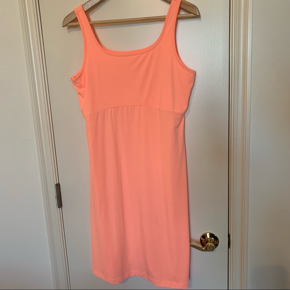 Columbia slip dress with shelf bra size L Coral color
